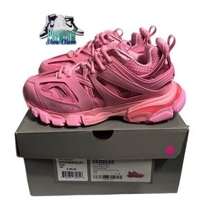 Balenciaga Track Runner Low Top Platform Sneakers Triple Pink - US 8 WMNS